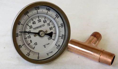 BiMetal Thermometer C1 Subd F2 SUBD C-1 F-2 With Copper Connectors