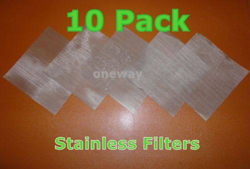 (10 Pack) 4&#034;x4&#034;-75  Micron Essential Oil Filter Screen 316T 710 SS STEEL 304