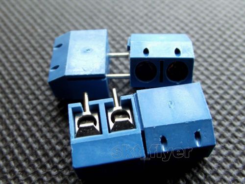 16 pcs 2 pins Plug-in Screw Terminal Block Connector 5.0 mm Pitch