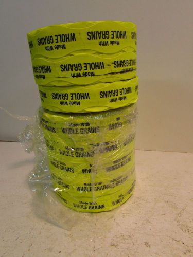 Lot of Bakery Bread Stickers Yellow Made With Whole Grains Many Rolls Brand New
