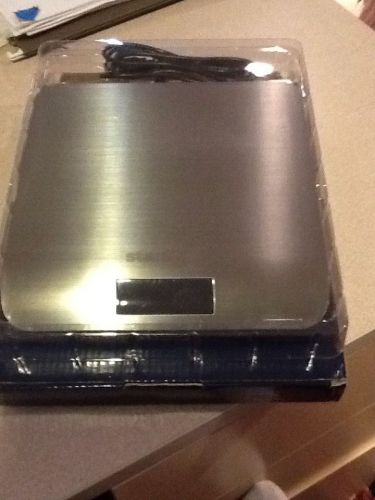 STAMPS.COM STAINLESS 5LB DIGITAL POSTAGE SCALE USB - New in the Box