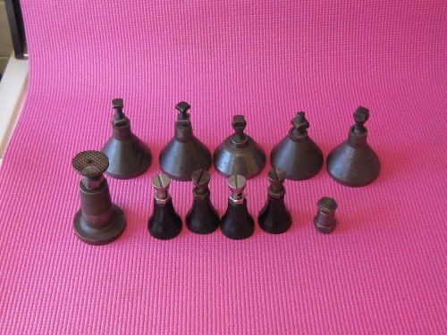 FAMOUS NO NAME  MACHINIST INDUSTRIAL PLANE LEVELING SCREW JACKS (11) STEAMPUNK