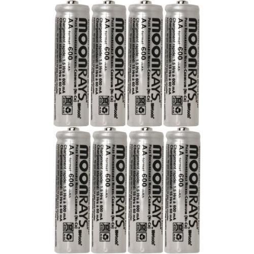 Moonrays 47740sp rechargeable nicd aa batteries for solar powered units, new for sale