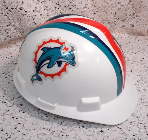 Florida&#039;s miami dolphins hard hat by v-gard - size medium for sale