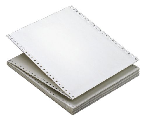 Tops 15 lbs 2 part carbonless ream margin computer plain paper set of 1650 for sale
