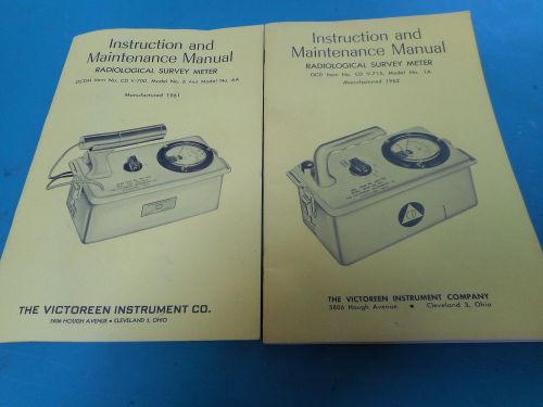 Two Nice Old Victoreen Electronics Model V-700, #6, #6A &amp; V-715, #1A Manuals