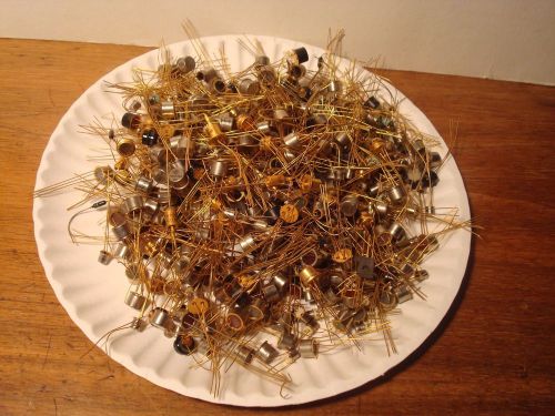 460 GRAMS , GOLD PLATED TRANSISTORS, USE OR SALVAGE