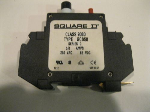 SQUARE D  TYPE GCB50 CIRCUIT BREAKER, 5.0 AMP, 250 VAC, CIRCUIT PROTECTOR