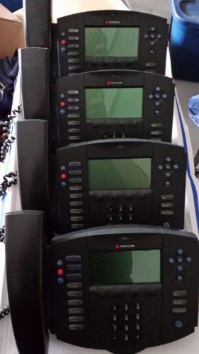LOT OF FOUR (4) Polycom IP501 SIP VoIP Phones - WORKING!