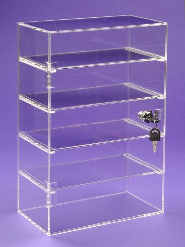 New Storage Display Showcase Acrylic Secured &amp; Lockable w/ 5 Removable Shelves