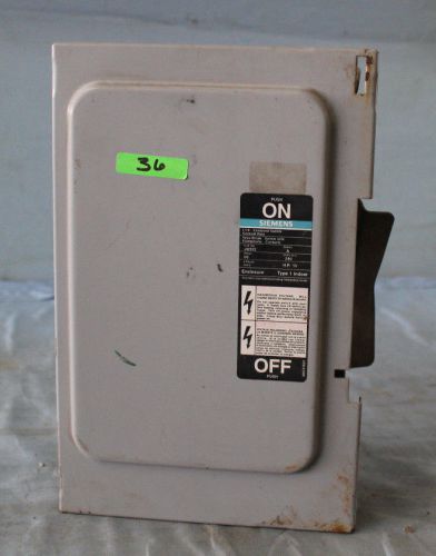 Siemens ITE fusible enclosed Vacu Break safety switch 60 amp 240 volt FREE SHIP