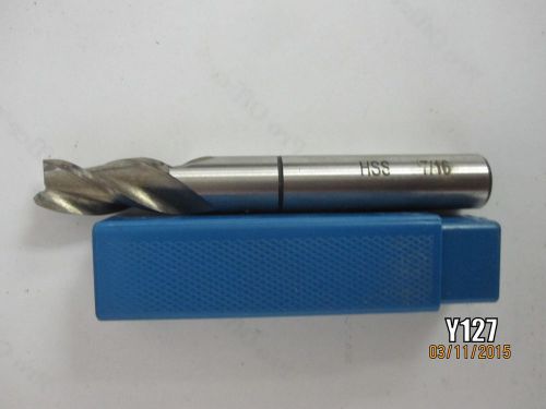 7/16&#034; 3 flute hss end mill 7/16 dia. ~3-3/8&#039;&#039; oal for sale