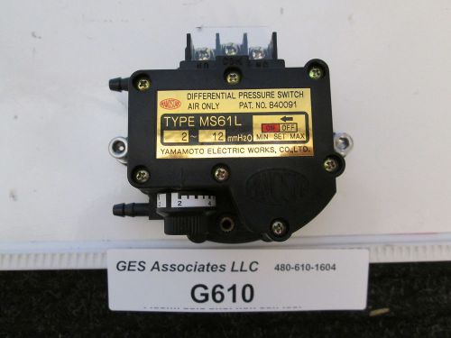 YAMAMOTO MS61L Differential Pressure Switch