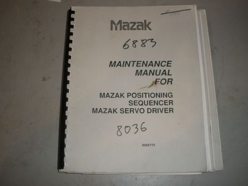 Mazak H-400 CNC Maintenace Manual