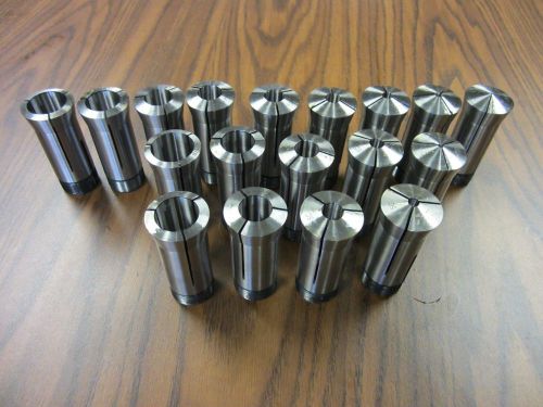 18pcs/set 5C Collets 1/16&#034; to 1-1/8&#034; by 1/16th