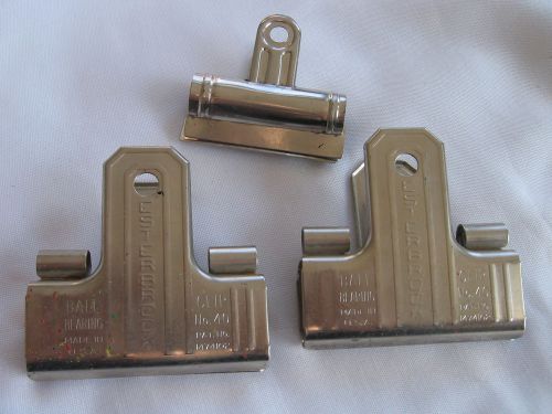 Two (2) ESTERBROCK ESTERBROOK Clip No. 40 &amp; One (1) 2-1/2&#034; Spring Steel Clamp