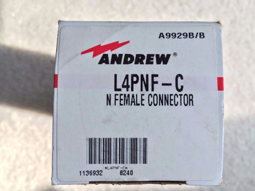 Andrew l4pnf-c n female conector for 1/2 inch ldf4-50a hardline - new old stock for sale