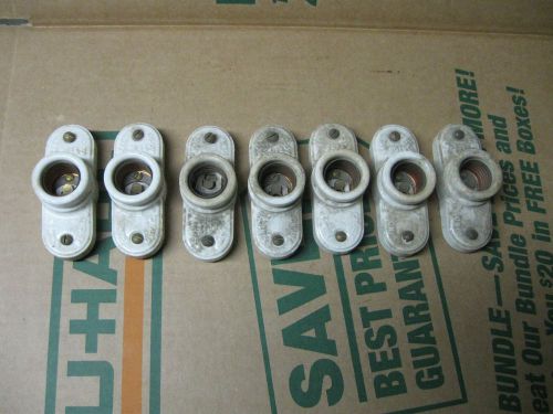 7 NOS Crouse Hinds Porcelain 600W 660V Bulb Lighting Sockets for Conduit