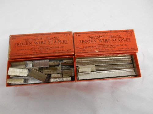 Old Vtg MONARCH Brand Frozen Wire STAPLES #1 Consolidated Office Equip Cleve OH