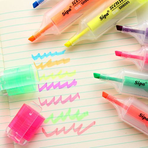 2 pc Beautiful lovely and colorful large capacity fluorescent pens