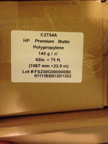 HP Premuim Matte Polypropylene Paper 140 g/m2 42&#034; X 75 (2 Rolls)