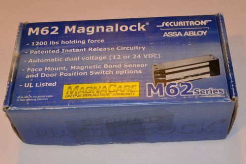 NEW SECURITRON M62F FACE MOUNT MAGNALOCK ELECTROMAGNETIC LOCK! 1200LBS FORCE!