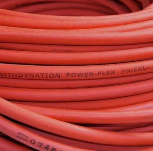 50&#039; welding cable red 6 awg gauge copper  wire battery solar leads for sale
