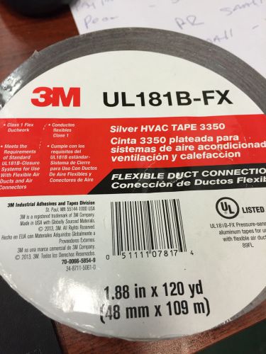 1 roll of 3M Metallized Flexible Duct Tape 3350 Silver UL 181 B-FX