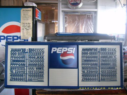 4ft Pepsi-Cola Menu Message Board Sign w/letter &amp; numbers sets