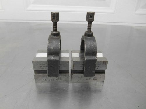 Vintage No. 392 Brown and Sharpe V Blocks/clamps  pairs