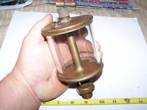 Old LUNKENHEIMER #5 Sentinel Hit Miss Gas Engine Brass Oiler Steam Tractor NICE!