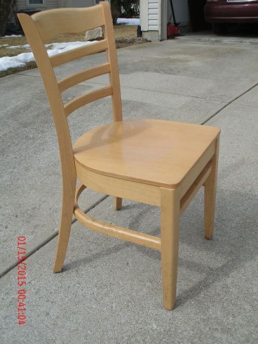 Solid Wooden Restaurant Grade Ladder Back Chairs, Made by Gar manufacturing