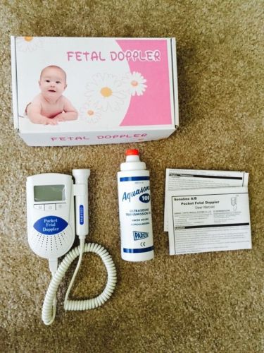 Sonoline B fetal Doppler, Baby Heart Monitor W/ New Bottle Parker Aquasonic Gel