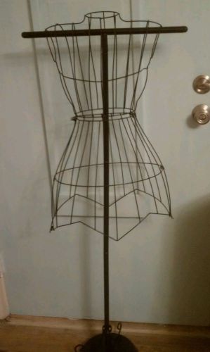 Vintage Dress Form Mannequins Wire Display Stand Female Boutique