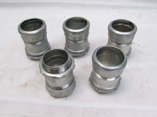 Generic compression coupling conduit fitting (lot of 5) ***nnb*** for sale