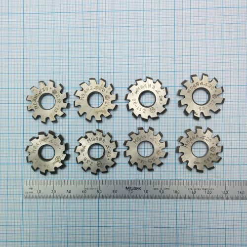 Involute gear cutter set m0,4 20° hss (№1-8) spline modulfraser zahnradfraser for sale