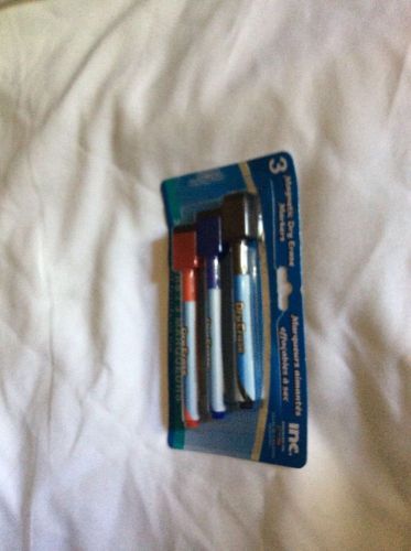 3 Magnetic Dry Erase Markers 3 Colors