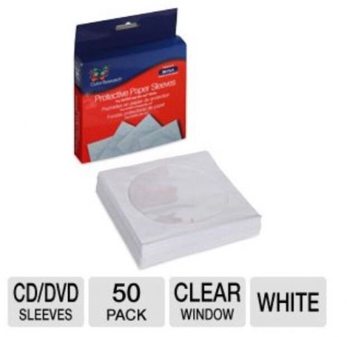 Lot 2 Color Research Protective Paper Sleeves 50 Pack For Cd,DVD,Blu-Ray Media