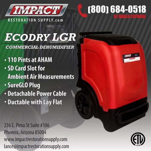 Commercial Dehumidifier LGR 110 EcoDry by Impact