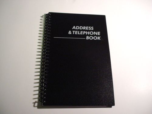 Black Telephone and Address Book ~ At A Glance ~ Spiral Binding ~ Organizer