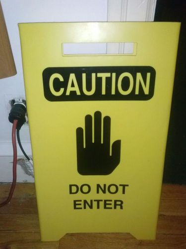 Traffic safety sign board: caution do not enter, 23 inch height for sale