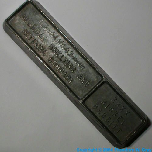 4 LB. 12 OZ. XXXX Nickel BABBITT Federated Metal American Smelting