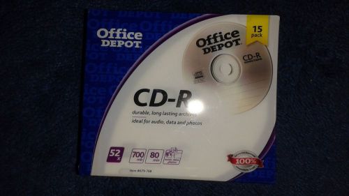 Office Depot CD-R 15 pack BRAND NEW