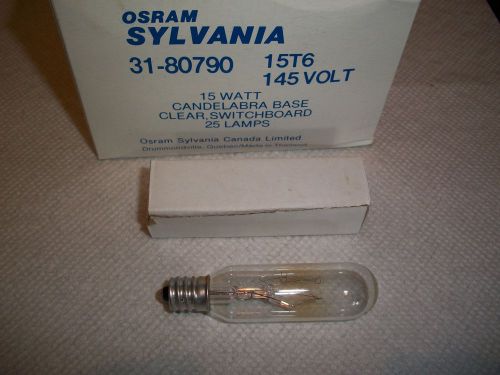 Sylvania 31-80790 Blubs Candleabra Base 15W Clear 15T6 Box of (23)