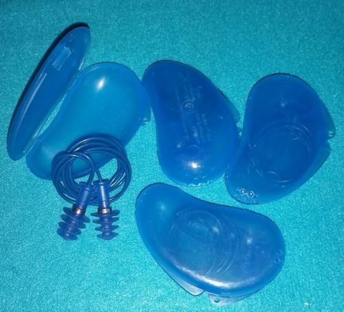 4 pair howard leight fusion small reusable earplugs corded - metal detectable for sale