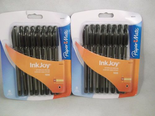 16 Count Paper Mate InkJoy 100 Medium Point Ink Pens BLACK 1.0 mm 1803479