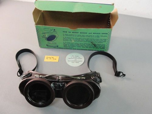 VINTAGE WILSON WELDING GOGGLE NEW IN BOX USA STEAMPUNK INDUSTRIAL MOTORCYCLE