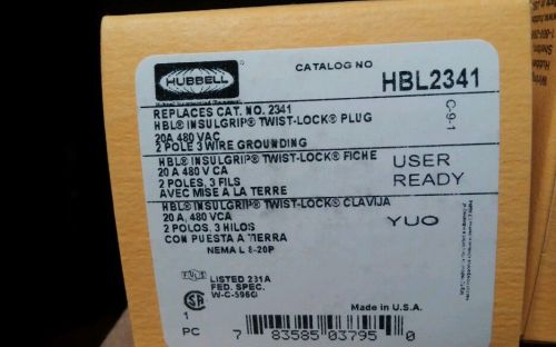 Hubbell 2341 twist lock plug for sale