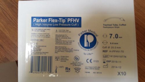 Parker Flex Tip PFHV Tracheal Tube, Cuffed Size 7  Box of 10
