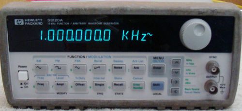 HP - AGILENT 33120A 15 MHz FUNCTION/ ARBITRARY WAVEFORM GENERATOR!  CALIBRATED !